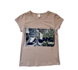 Meiteņu T-krekls ar īsām piedurknēm cena un informācija | Krekli, bodiji, blūzes meitenēm | 220.lv