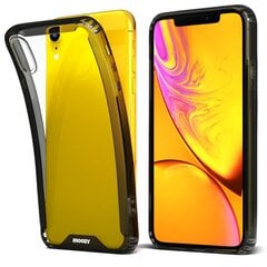 Противоударный чехол Moozy Xframe для iPhone XR – Двухцветный прозрачный гибридный чехол с черным амортизирующим ободком из ТПУ цена и информация | Чехлы для телефонов | 220.lv