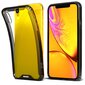 Moozy Xframe Triecienizturīgs vāciņš telefonam iPhone XR – divu krāsu caurspīdīgs hibrīda vāciņš ar melnu triecienu absorbējošu TPU apmali цена и информация | Telefonu vāciņi, maciņi | 220.lv