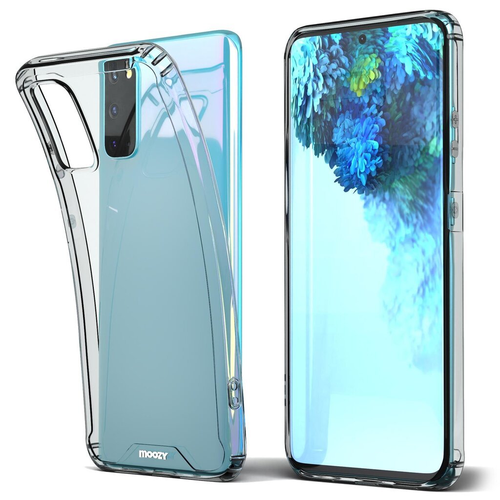 Moozy Xframe Triecienizturīgs vāciņš telefonam Samsung Galaxy S20 – caurspīdīgs hibrīda vāciņš ar triecienu absorbējošu TPU apmali cena un informācija | Telefonu vāciņi, maciņi | 220.lv