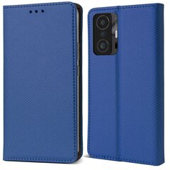 Перекидной чехол Moozy для Xiaomi 11T, Xiaomi 11T Pro - Темно-синий магнитный откидной футляр с держателем для карт и подставкой цена и информация | Чехлы для телефонов | 220.lv