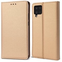 Перекидной чехол Moozy для Samsung Galaxy A22 - Золотой магнитный откидной футляр с держателем для карт и подставкой цена и информация | Чехлы для телефонов | 220.lv