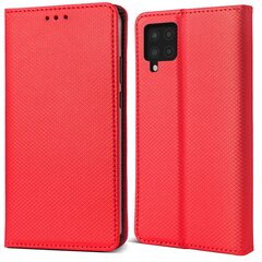 Перекидной чехол Moozy для Samsung Galaxy A22 - Красный магнитный откидной футляр с держателем для карт и подставкой цена и информация | Чехлы для телефонов | 220.lv
