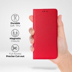 Перекидной чехол Moozy для Samsung Galaxy S22 Ultra 5G - Красный магнитный откидной футляр с держателем для карт и подставкой цена и информация | Чехлы для телефонов | 220.lv