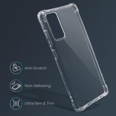 Moozy triecienizturīgs silikona telefona apvalks saderīgs ar Samsung Galaxy A52s 5G, Samsung Galaxy A52, Samsung Galaxy A52 5G – caurspīdīgs vāciņš ar papildus stūru aizsardzību цена и информация | Чехлы для телефонов | 220.lv