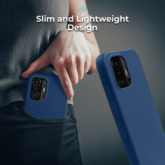 Moozy Lifestyle telefona vāciņš saderīgs ar Xiaomi 11T, Xiaomi 11T Pro – augstvērtīga silikona apvalks ar matētu virsmu un mīkstu mikrošķiedras oderi, Pusnakts zils cena un informācija | Telefonu vāciņi, maciņi | 220.lv