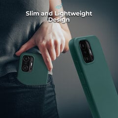 Moozy Lifestyle telefona vāciņš saderīgs ar Xiaomi 11T, Xiaomi 11T Pro – augstvērtīga silikona apvalks ar matētu virsmu un mīkstu mikrošķiedras oderi, Tumši zaļš cena un informācija | Telefonu vāciņi, maciņi | 220.lv