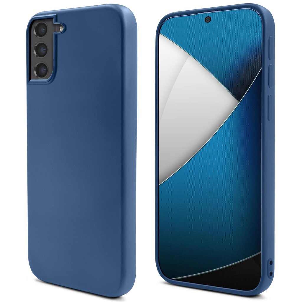 Moozy Lifestyle telefona vāciņš saderīgs ar Samsung Galaxy S21 FE 5G – augstvērtīga silikona apvalks ar matētu virsmu un mīkstu mikrošķiedras oderi, Pusnakts zils цена и информация | Telefonu vāciņi, maciņi | 220.lv
