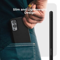 Силиконовый Чехол Moozy Minimalist для OnePlus Nord 2 5G – Тонкий и матовый чехол из силикона TPU, черный цена и информация | Чехлы для телефонов | 220.lv