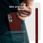Moozy Minimalist plāns, matēts silikona vāciņš saderīgs ar OnePlus Nord 2 5G telefona modeli, Vīna sarkans cena un informācija | Telefonu vāciņi, maciņi | 220.lv