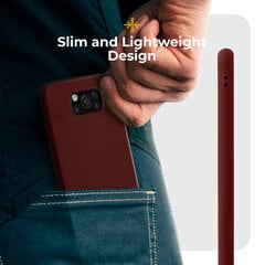 Moozy Minimalist plāns, matēts silikona vāciņš saderīgs ar Xiaomi Poco X3 Pro, Xiaomi Poco X3 NFC, Xiaomi Poco X3 telefona modeli, Vīna sarkans cena un informācija | Telefonu vāciņi, maciņi | 220.lv