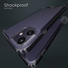 Противоударный чехол Moozy Xframe для iPhone 11 – Двухцветный прозрачный гибридный чехол с черным амортизирующим ободком из ТПУ цена и информация | Чехлы для телефонов | 220.lv