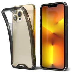 Противоударный чехол Moozy Xframe для iPhone 13 Pro – Двухцветный прозрачный гибридный чехол с черным амортизирующим ободком из ТПУ цена и информация | Чехлы для телефонов | 220.lv