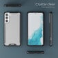 Moozy Xframe Triecienizturīgs vāciņš telefonam Samsung Galaxy S22 5G – divu krāsu caurspīdīgs hibrīda vāciņš ar melnu triecienu absorbējošu TPU apmali cena un informācija | Telefonu vāciņi, maciņi | 220.lv