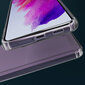Moozy Xframe Triecienizturīgs vāciņš telefonam Samsung Galaxy S21 FE 5G – caurspīdīgs hibrīda vāciņš ar triecienu absorbējošu TPU apmali cena un informācija | Telefonu vāciņi, maciņi | 220.lv