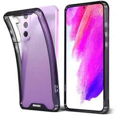 Moozy Xframe Triecienizturīgs vāciņš telefonam Samsung Galaxy S21 FE 5G – divu krāsu caurspīdīgs hibrīda vāciņš ar melnu triecienu absorbējošu TPU apmali cena un informācija | Telefonu vāciņi, maciņi | 220.lv