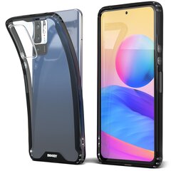 Противоударный чехол Moozy Xframe для Xiaomi Redmi Note 10 5G, Xiaomi Poco M3 Pro 5G – Двухцветный прозрачный гибридный чехол с черным амортизирующим ободком из ТПУ цена и информация | Чехлы для телефонов | 220.lv