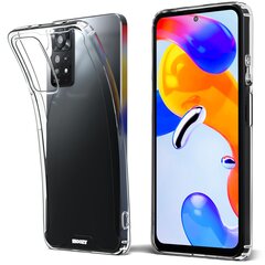 Moozy Xframe Triecienizturīgs vāciņš telefonam Xiaomi Redmi Note 11, Xiaomi Redmi Note 11S – caurspīdīgs hibrīda vāciņš ar triecienu absorbējošu TPU apmali цена и информация | Чехлы для телефонов | 220.lv