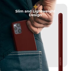 Moozy Minimalist plāns, matēts silikona vāciņš saderīgs ar Oppo Find X3 Pro telefona modeli, Vīna sarkans цена и информация | Чехлы для телефонов | 220.lv