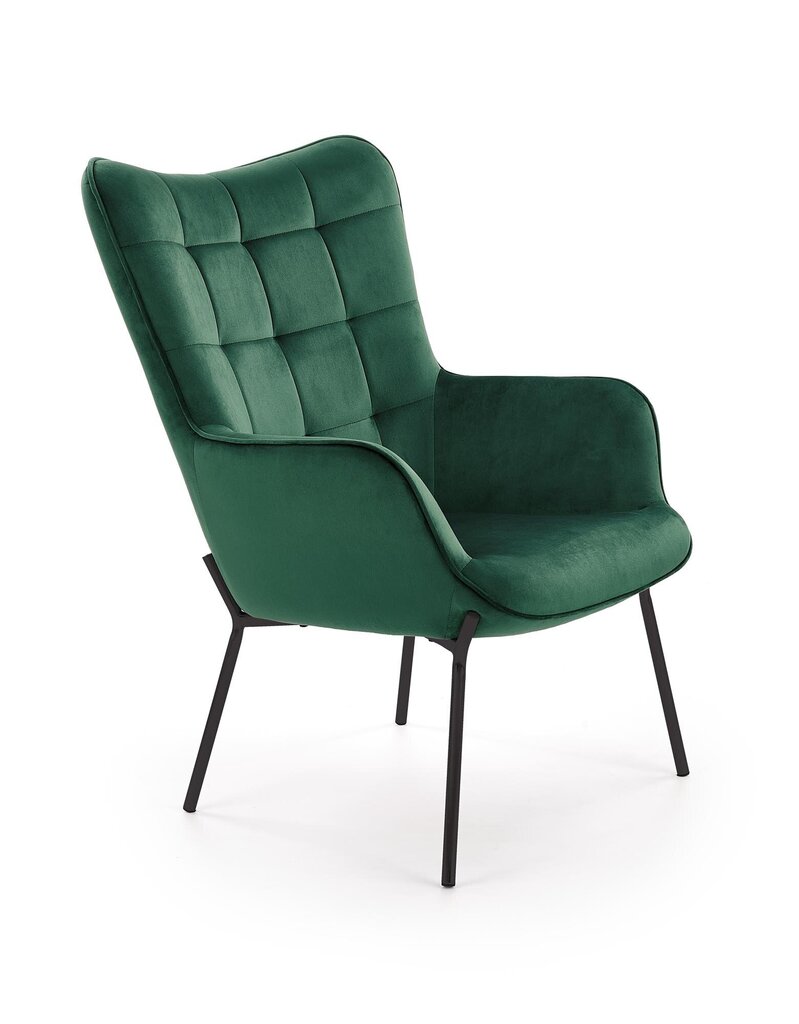 Krēsls Halmar Castel, zaļš/melns cena un informācija | Atpūtas krēsli | 220.lv