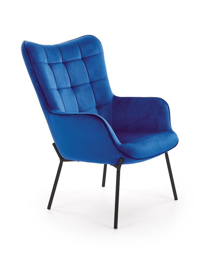 Krēsls Halmar Castel, zils/melns cena un informācija | Atpūtas krēsli | 220.lv