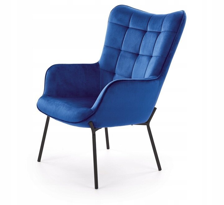 Krēsls Halmar Castel, zils/melns cena un informācija | Atpūtas krēsli | 220.lv
