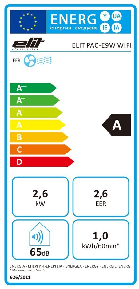 Elit gaisa kondicionieris PAC-E9W WiFi cena un informācija | Gaisa kondicionieri, siltumsūkņi, rekuperatori | 220.lv
