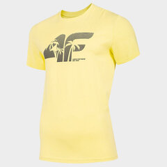 Vīriešu T-krekls 4F H4L22 TSM042 73S, gaiši dzeltens cena un informācija | 4F Vīriešu apģērbs | 220.lv