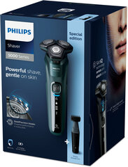 Philips SHAVER Series 5000 S5584/57 men's shaver Rotation shaver Trimmer Green, Grey cena un informācija | Bārdas skuvekļi | 220.lv