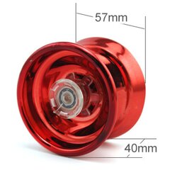 Metāls Yoyo rotaļlieta profesionāļiem, sarkans Yo-Yo цена и информация | Настольные игры, головоломки | 220.lv