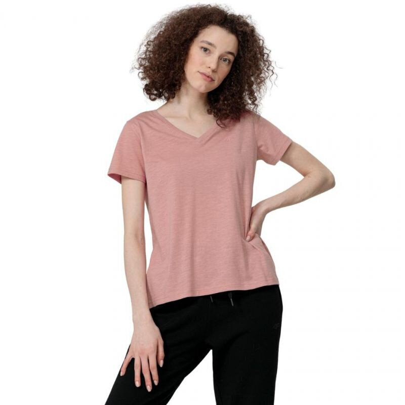 Sieviešu T-krekls 4F H4L22 TSD352 56S, gaiši rozā цена и информация | Sporta apģērbs sievietēm | 220.lv