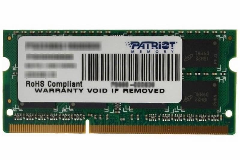 Patriot Memory 4GB DDR3 SODIMM memory module 1333 MHz cena un informācija | Operatīvā atmiņa (RAM) | 220.lv