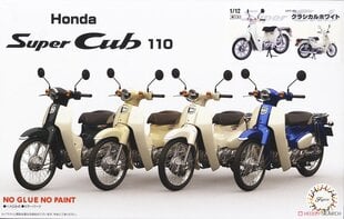Līmējams modelis Fujimi EX-2 Honda Super Cub110 (Classical White) 1/12, 141824 cena un informācija | Līmējamie modeļi | 220.lv