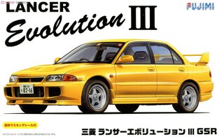 Līmējams modelis Fujimi ID-34 Mitsubishi Lancer Evolution III GSR w/Window Frame Masking 1/24, 39176 цена и информация | Склеиваемые модели | 220.lv