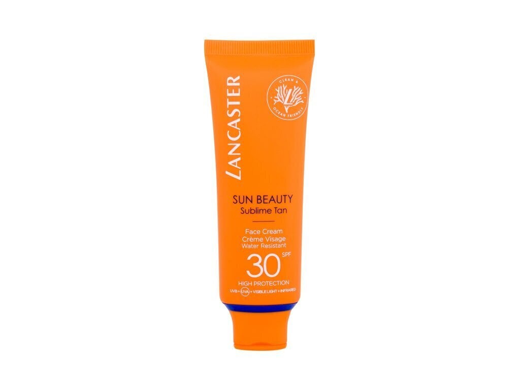 Sauļošanās krēms sejai Lancaster Sun Beauty Face Cream SPF30, 50ml cena un informācija | Sauļošanās krēmi | 220.lv