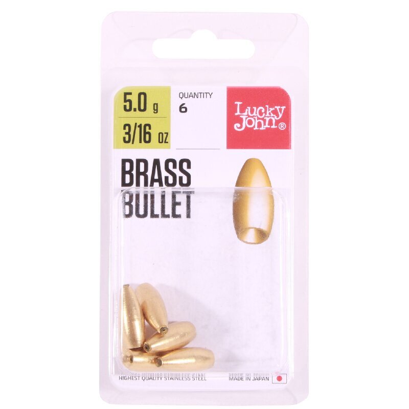 Svars Lucky John Brass Bullet 7g цена и информация | Makšķerēšanas atsvari | 220.lv