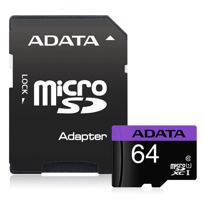 Atmiņas karte ADATA, AUSDX64GUICL10-PA1, 64 GB цена и информация | Atmiņas kartes fotokamerām | 220.lv