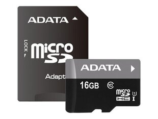 Atmiņas karte ADATA, AUSDH16GUICL10-PA1, 16 GB цена и информация | Карты памяти для фотоаппаратов | 220.lv