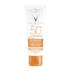 Saules aizsargkrēms sejai Vichy Protective cream against pigment spots SPF50+, 50ml cena un informācija | Sejas krēmi | 220.lv