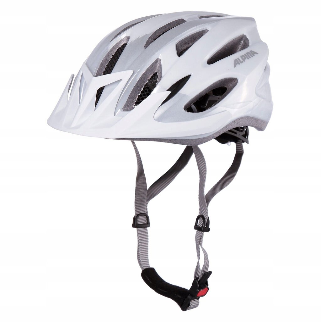 Bike Helmet Alpina MTB17 White & Silver 54-58 cena un informācija | Ķiveres | 220.lv