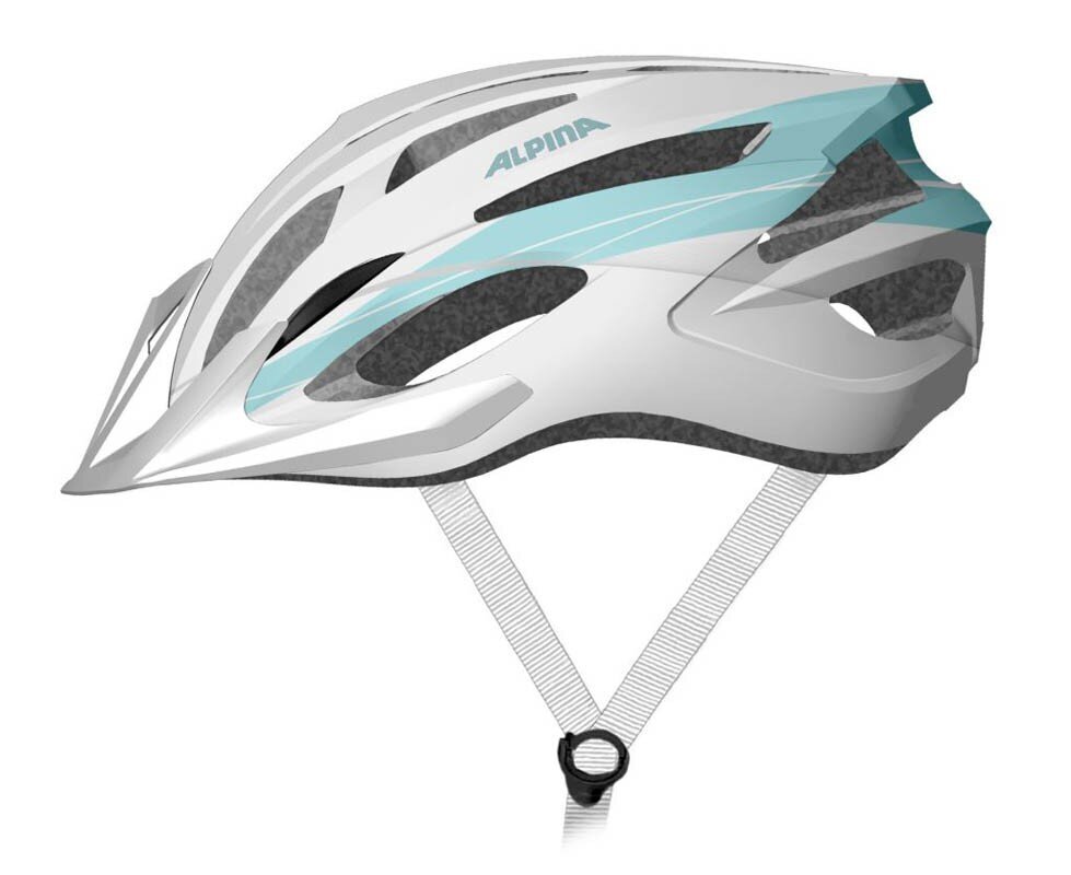 Bike Helmet Alpina MTB17 white & light blue 54-58 cena un informācija | Ķiveres | 220.lv