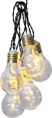 Lampiņu virtene, melna, 5 LED, AA, 0,6W, 100x9cm, Glow, 726-92 cena un informācija | Ziemassvētku lampiņas, LED virtenes | 220.lv