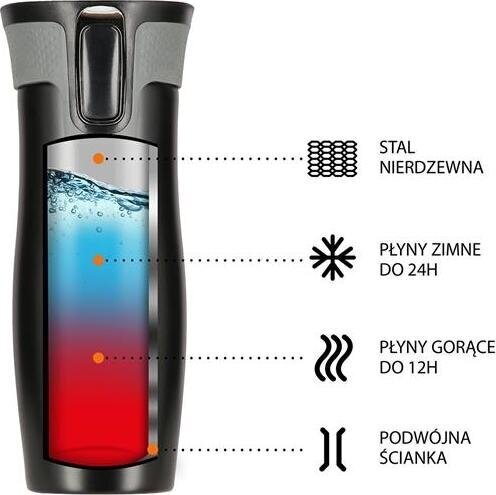 Nils Camp termokrūze NCC03, melna cena un informācija | Termosi, termokrūzes | 220.lv