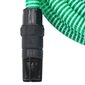 vidaXL sūkšanas šļūtene ar PVC savienotājiem, 7 m, 22 mm, zaļa cena un informācija | Spiedienmazgātāju piederumi | 220.lv