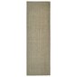 vidaXL paklājs, dabīgs sizals, 80x250 cm, pelēkbrūns cena un informācija | Paklāji | 220.lv