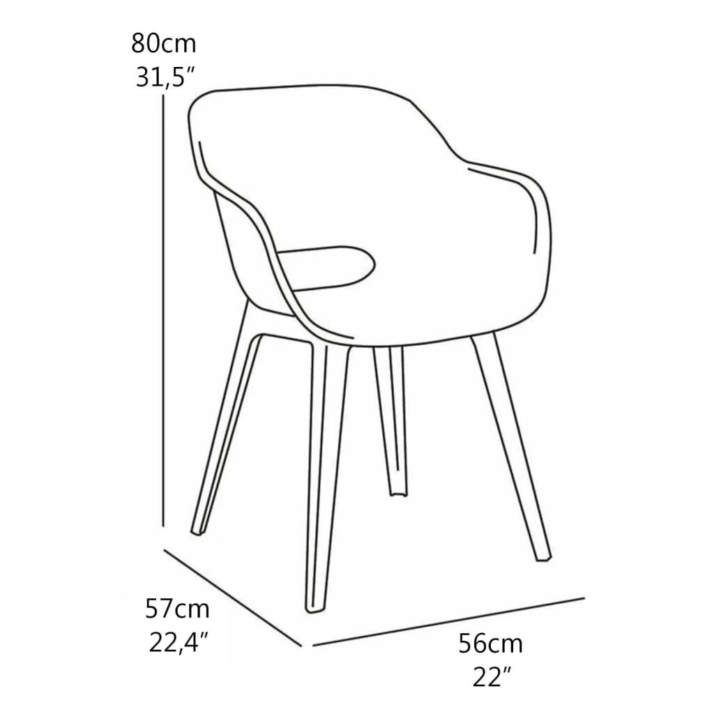 Allibert dārza krēsli Akola, 2 gab., zaļi cena un informācija | Dārza krēsli | 220.lv