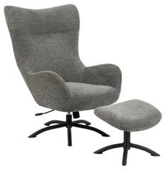 Кресло с пуфом Talgarth, серый цвет цена и информация | Кресла в гостиную | 220.lv