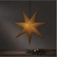 Dekoratīvā papīra zvaigzne karināma zelta 60x60cm Brodie 501-74 cena un informācija | Ziemassvētku dekorācijas | 220.lv
