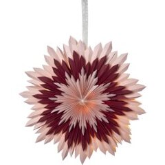 Dekoratīvā papīra zvaigzne karināma roza 50x50cm Ice 501-83 cena un informācija | Ziemassvētku dekorācijas | 220.lv