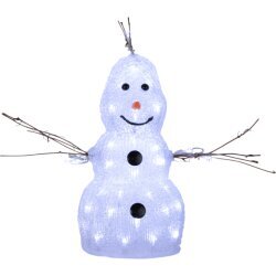 LED Āra gaismas dekors sniegavīrs balts 3,6W 21x38cm Crystalo 583-90 cena un informācija | Ziemassvētku dekorācijas | 220.lv